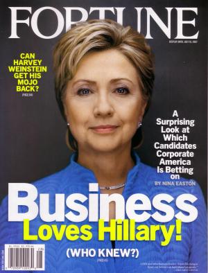 Business Loves Hillary Clinton, Fortune, 9 July 2007