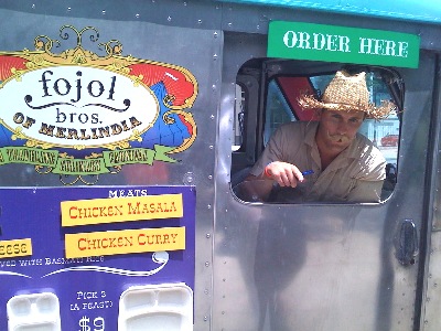 Fojol Brother Peter Korbel, weekday lunch in front of the IMF building, 16 July 2009