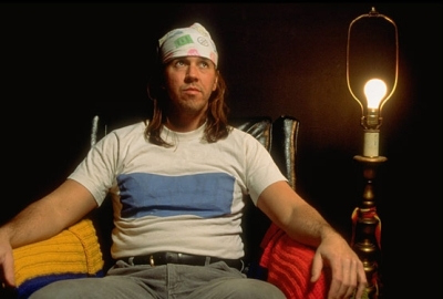 David Foster Wallace with bare lamp