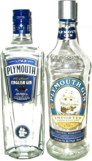 Plymouth English Gin, the original and the redesigned bottles